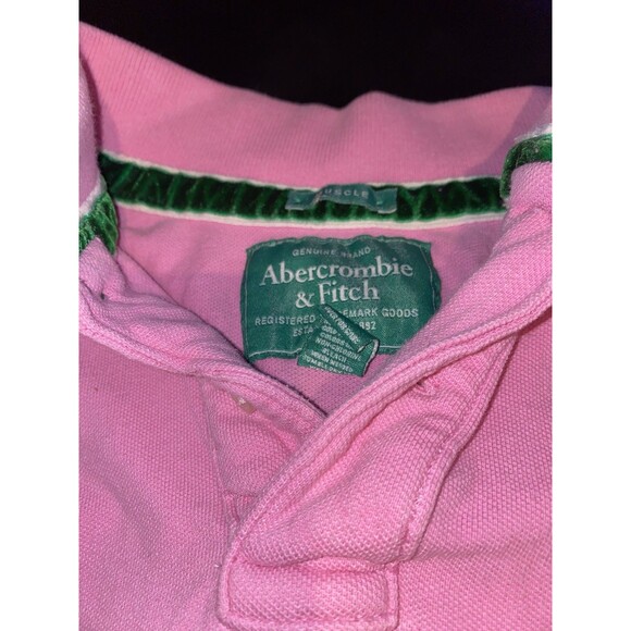 Abercrombie & Finch Mens/Women Pullover Polo T-Shirt Top Short Sleeve Sz M Pink - Picture 3 of 5